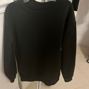 Black sweatshirt crew neck unisex